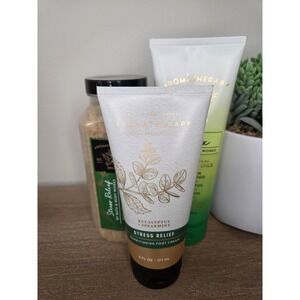 Bath & Body Works Aromatherapy Stress Relief Relax Bath Soak‎ Cream Bundle 3pc
